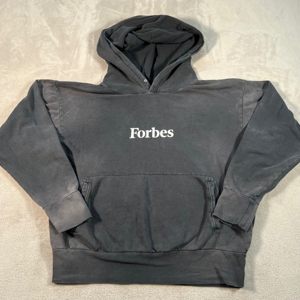 Boys Lie Forbes Hoodie OSFA Black Sun Faded Graphic Cherub Pullover Sweatshirt